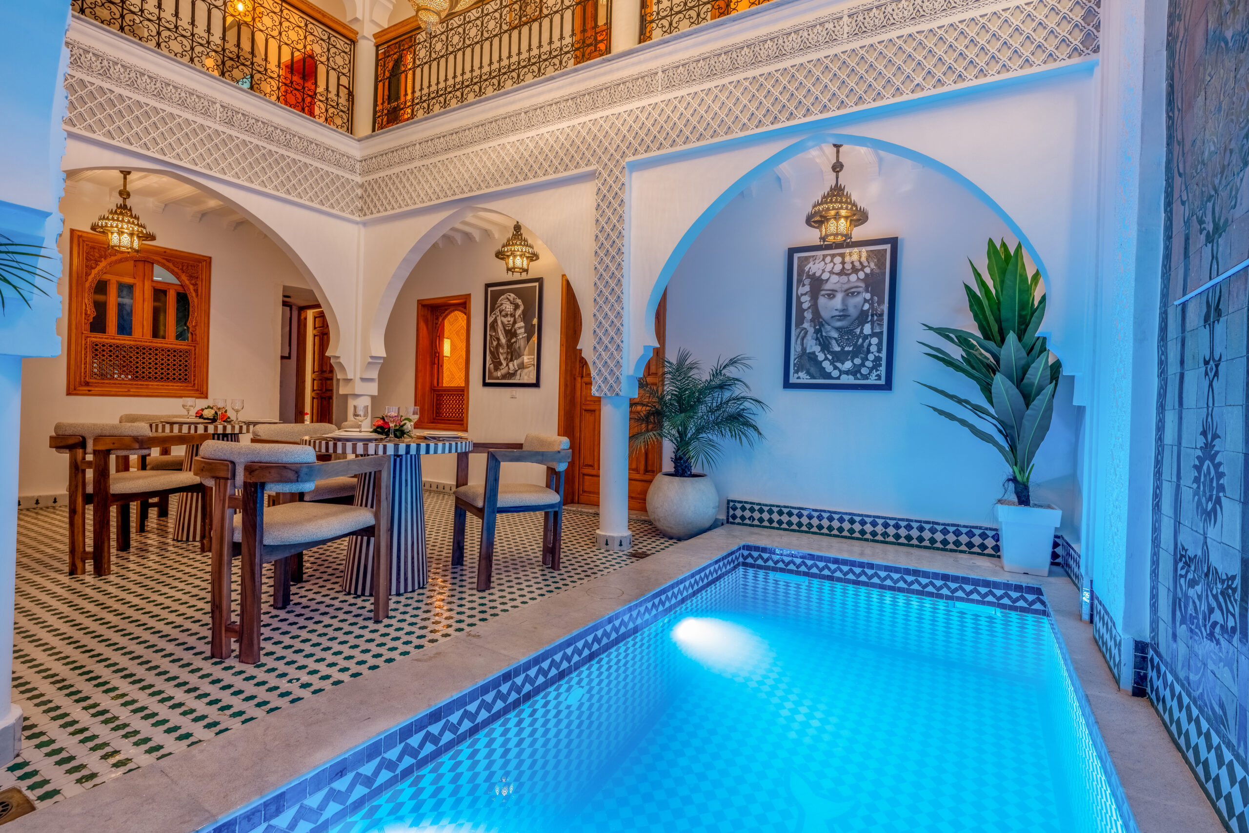 Riad courtyard