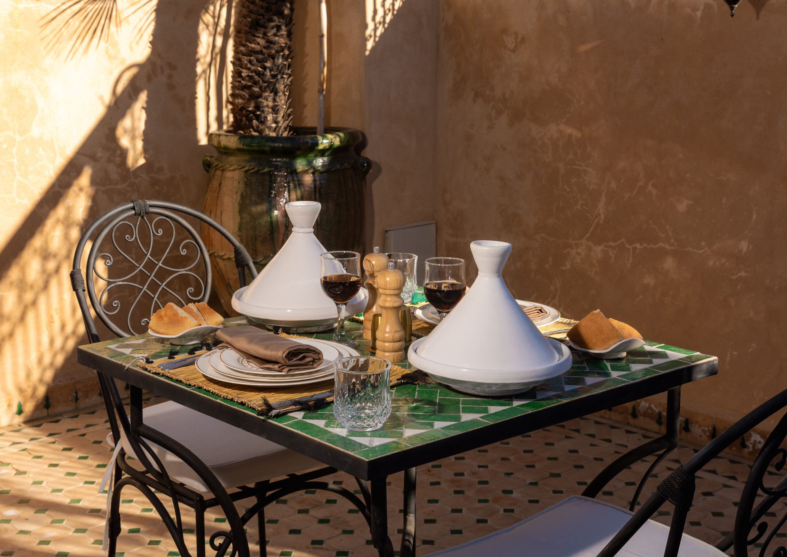 Moroccan tajine at Riad Secret De Medina